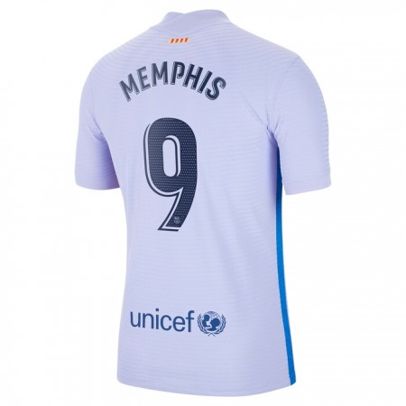 FC Barcelona Memphis Depay 9 Borte Fotballdrakt 2021-2022 Kortermet